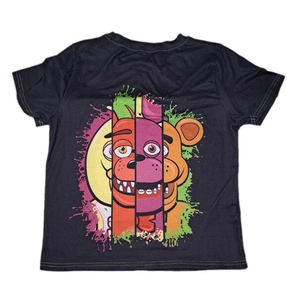 Five Nights at Freddy’s Youth 11-12 Freddy Fazbear Split Face Graphic T-Shirt - Picture 2 of 4